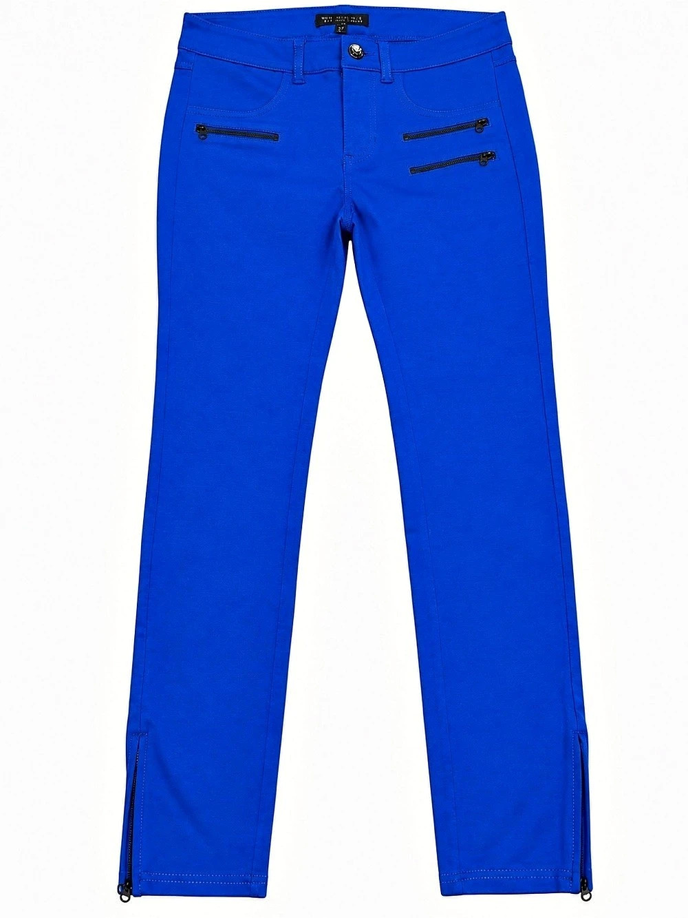 GUESS Skinny Zip Detail Pants in Blue Waist 27 Like New
